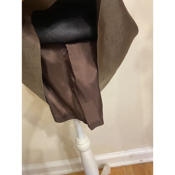 BCBG MaxAzria Chocolate Brown 100% Silk Taffeta Mini Skirt Size 4 Small 💕 - Picture 2 of 6